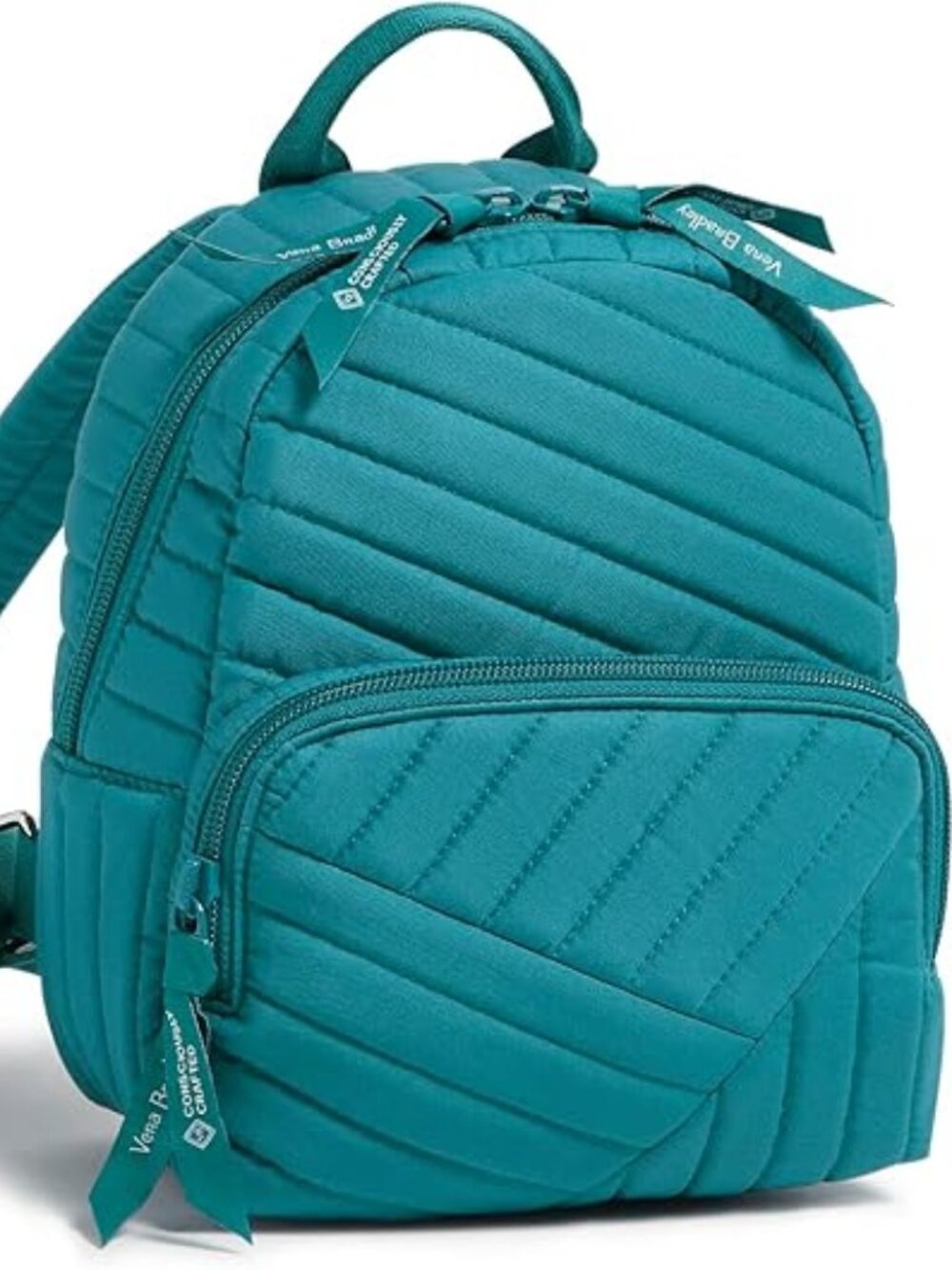 NWOT! Vera Bradley "Forever Green" Mini Backpack Made of Cushiony Quilted Cotton